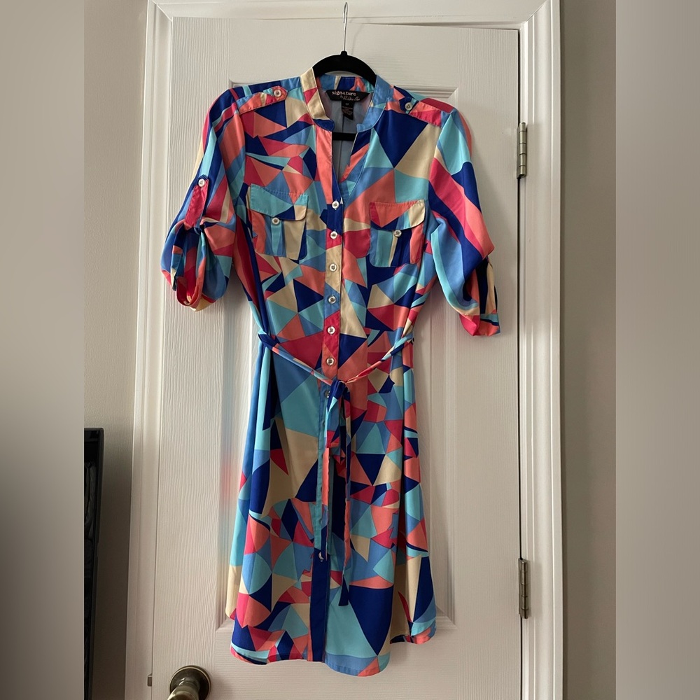 Signature by Robbie Bee multi-colored dress